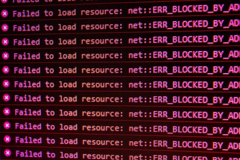 屏幕上出现错误消息